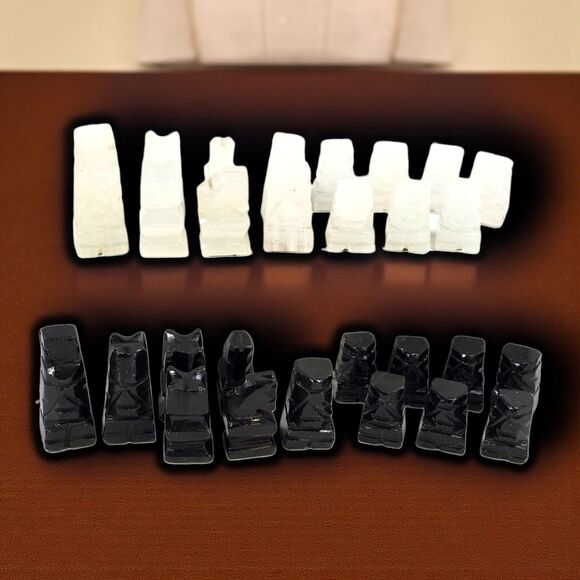 Vintage Onyx & Marble Chess Pieces Lot – Incomplete Set, Replacement/Crafts - Picture 1 of 16